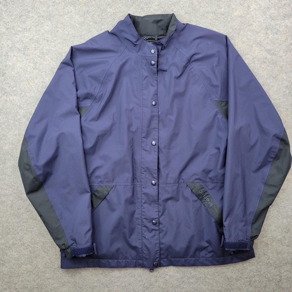FootJoy Jacket Womens Medium Blue DryJoys Snap Golf Windbreaker Lightweight